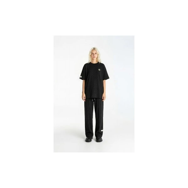 Mwm Square Pattern Soft Fabric T-Shirt (MW092020402 BLACK)