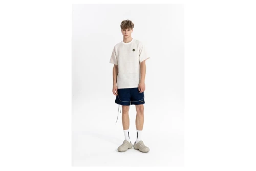 Mwm Pleated Texture Regular Fit T-Shirt (MW092020406 ECRU)