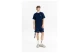 Mwm Pleated Texture Unisex Κοντομάνικο T-Shirt Μπλε Σκούρο