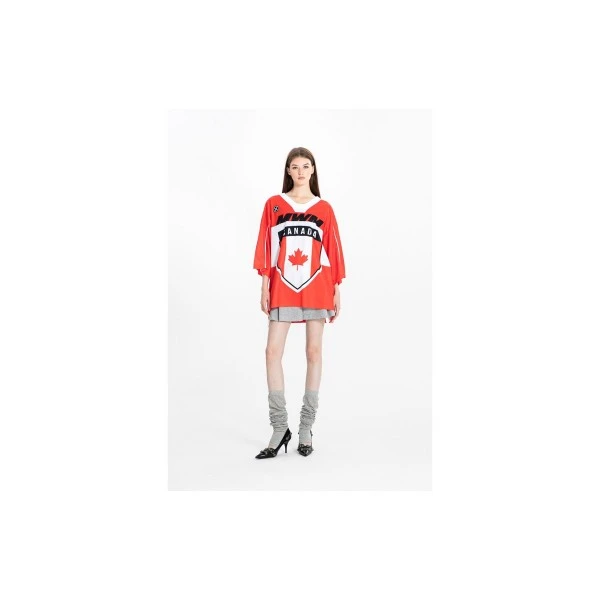 Mwm Ultra-Oversized Country Team Jersey T-Shirt (MW092020423 RED)
