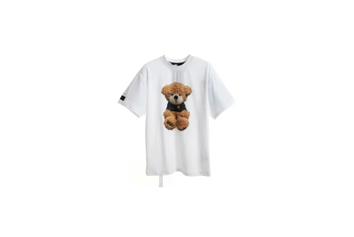 Mwm Teddy Bear Print Oversized T-Shirt (MW092020447 WHITE)