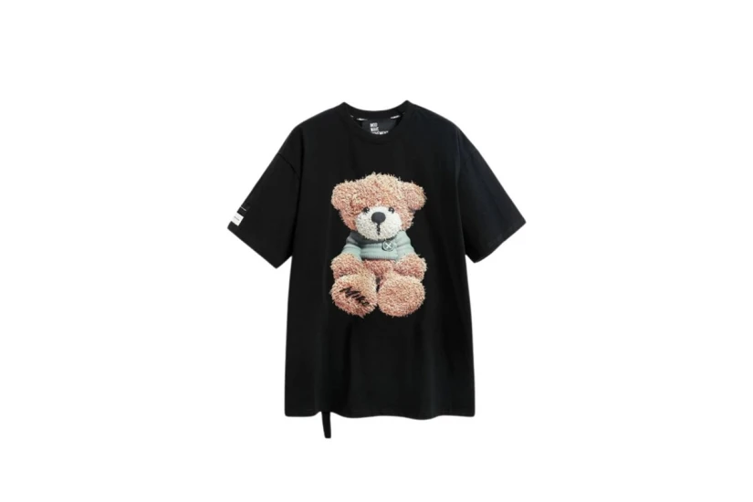 Mwm Teddy Print T-Shirt (MW093020822 BLACK)
