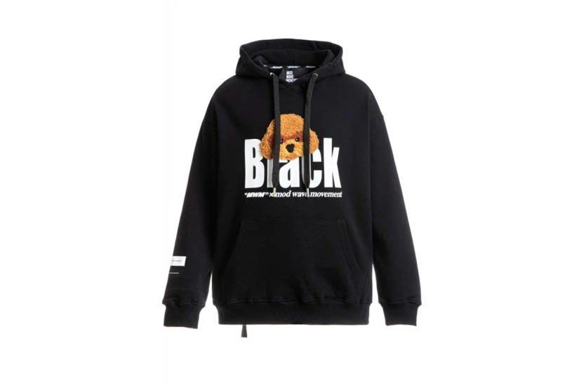 MWM Mike Teddy Unisex Φούτερ με Κουκούλα Μαύρο