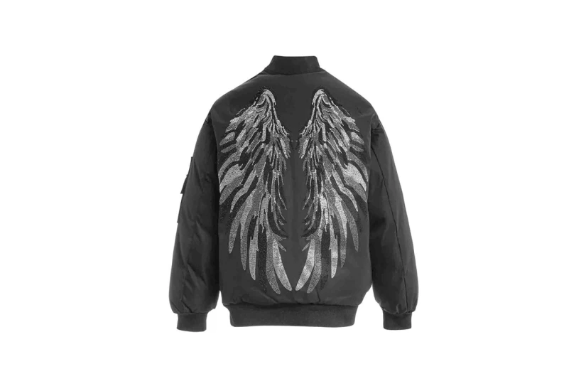 Mwm Wings Strass Oversize Μπουφάν Bomber (MW094070842 BLACK)