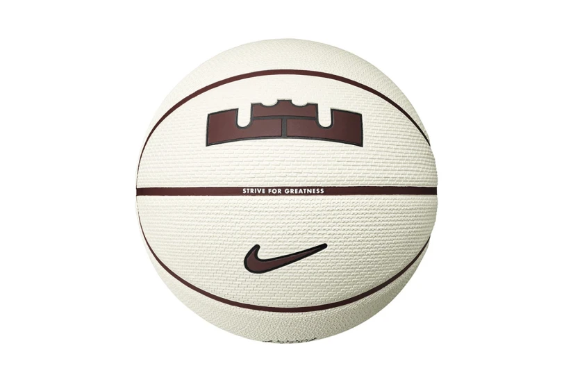 Nike Lebron James Playground 2.0 8P Μπάλα Μπάσκετ Λευκή, Καφέ