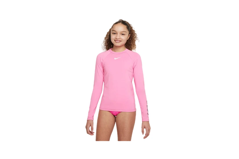 Nike Dri-FIT UV Protection Παιδική Μακρυμάνικη Μπλούζα Ροζ