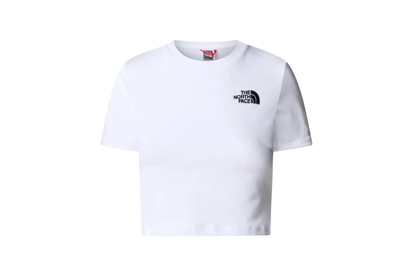 The North Face Γυναικεία Κοντομάνικη Crop Top Μπλούζα Λευκή