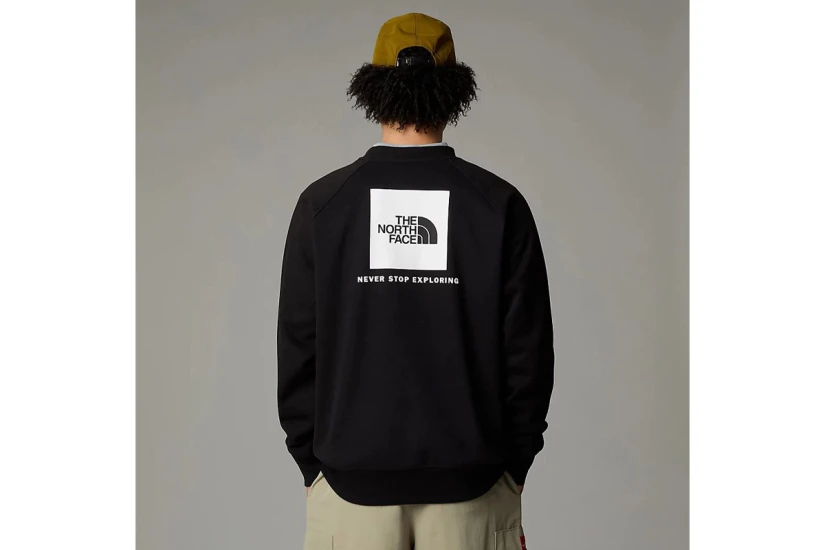 The North Face Raglan Redbox Ανδρικό Φούτερ με Λαιμόκοψη Μαύρο