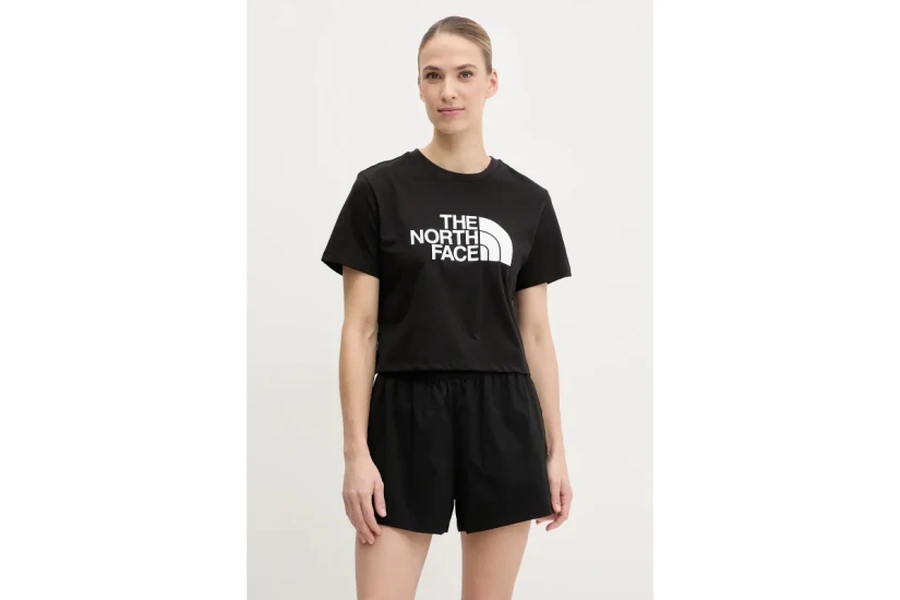 The North Face Easy Γυναικεία Cropped Κοντομάνικη Μπλούζα Μαύρη