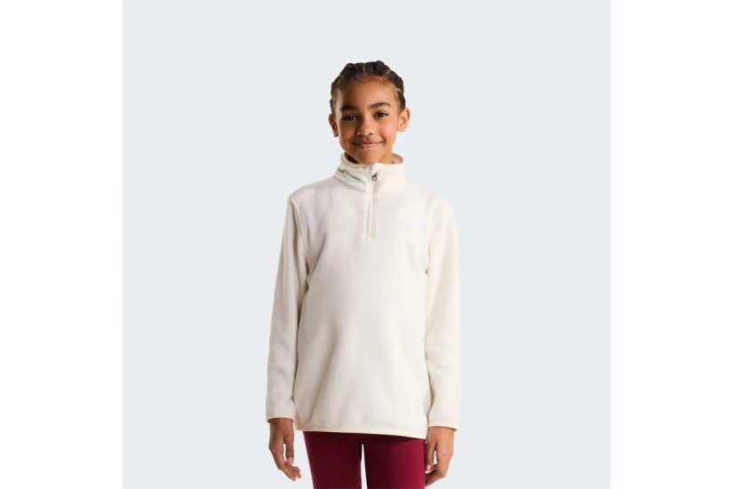 The North Face Glacier Παιδική Μακρυμάνικη Μπλούζα Fleece με Φερμουάρ Εκρού