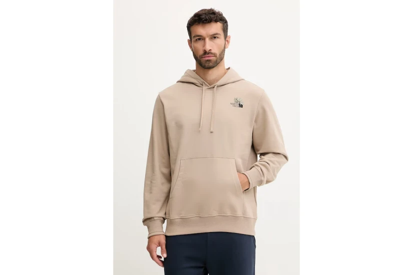 The North Face Dome Flower Relaxed Graphic Φούτερ με Κουκούλα Μπεζ