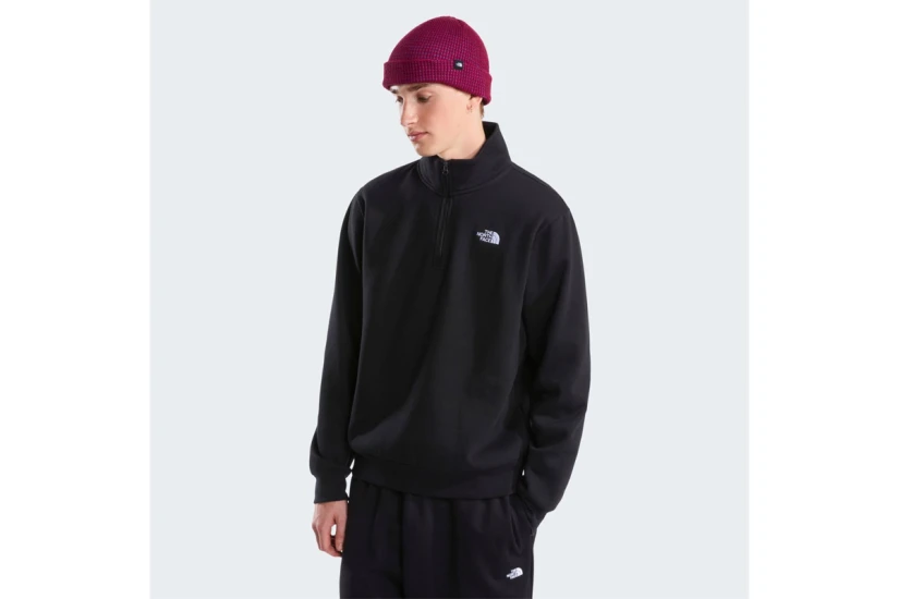 The North Face Evolution Simple Dome Ανδρική Μακρυμάνικη Μπλούζα με Φερμουάρ Μαύρη