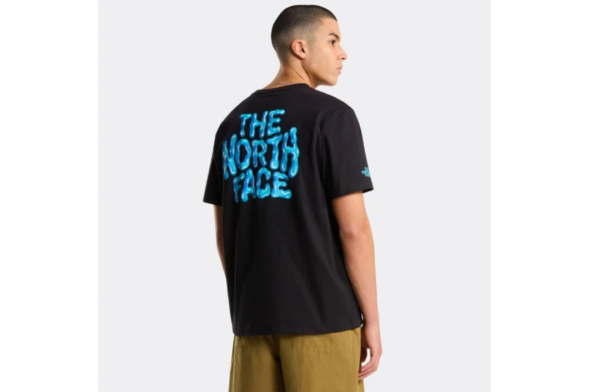 The North Face Drip Logo Relaxed Graphic Ανδρικό Κοντομάνικο T-Shirt Μαύρο, Μπλε