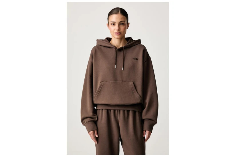 The North Face Essential Simple Dome Boxy Γυναικείο Φούτερ με Κουκούλα Καφέ