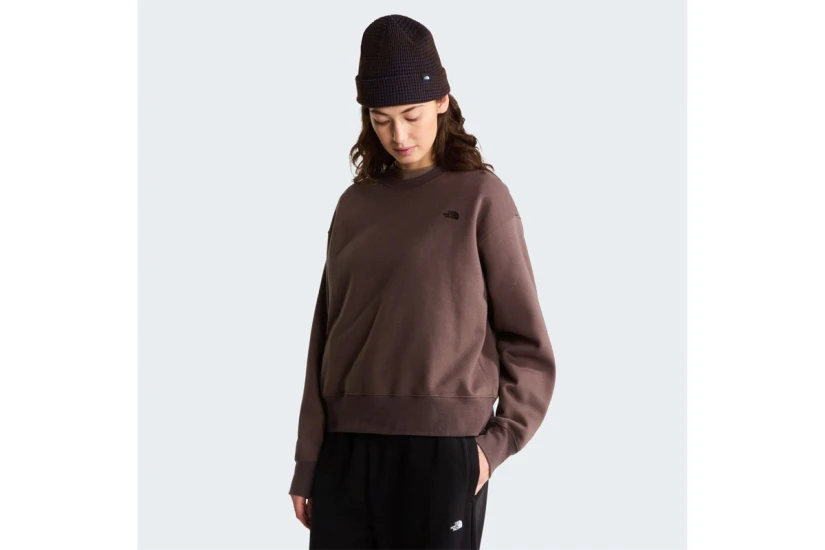 The North Face Essential Simple Dome Boxy Γυναικεία Μακρυμάνικη Μπλούζα με Λαιμόκοψη Καφέ