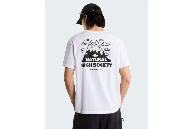 The North Face Natural High Society Graphic Unisex Κοντομάνικο T-Shirt Λευκό