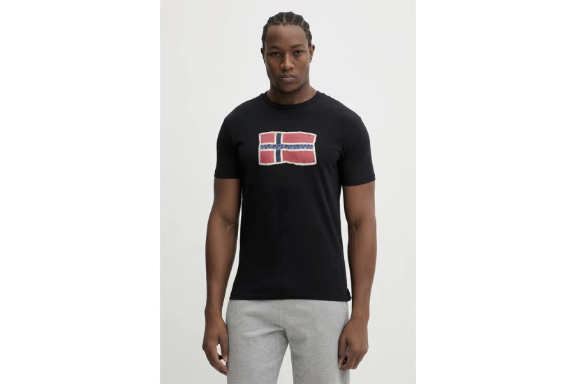 Napapijri Mahsa Ανδρικό Κοντομάνικο T-Shirt Μαύρο
