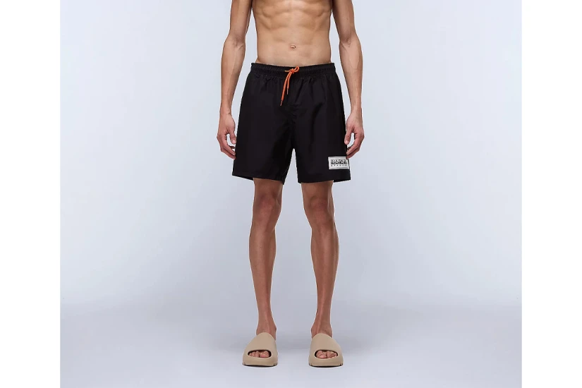 Napapijri V-Box Logo Ανδρικό Μαγιό Βερμούδα Μαύρο