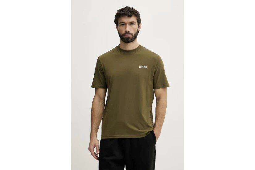 Napapijri Small Box Ανδρικό Κοντομάνικο T-Shirt Χακί