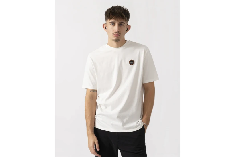 Napapijri Badge Ανδρικό Κοντομάνικο T-Shirt Εκρού