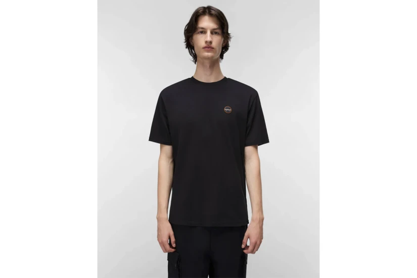 Napapijri Badge Ανδρικό Κοντομάνικο T-Shirt Μαύρο