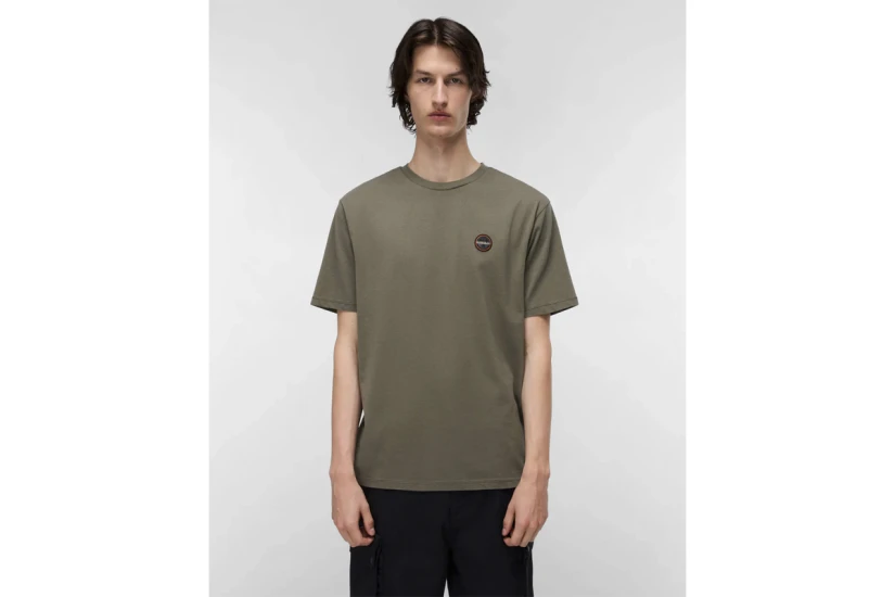 Napapijri Badge Ανδρικό Κοντομάνικο T-Shirt Λαδί