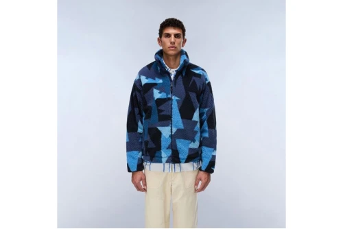 Napapijri Geometric-Print Ζακέτα Fleece Ανδρική (NP0A8AO4FXJ1)