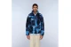 Napapijri Geometric-Print Ανδρική Ζακέτα Fleece Μπλε Σκούρο, Μπλε, Μαύρη