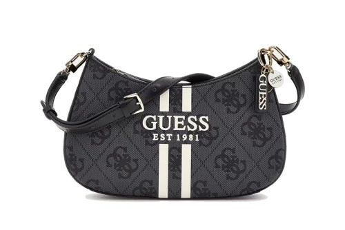Guess Noelle 4G Logo Τσάντα Ώμου - Χειρός (OS967218 COAL LOGO)