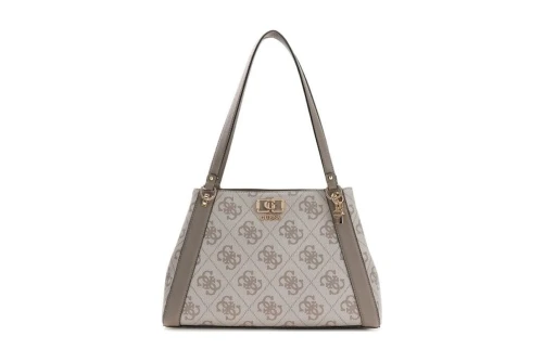 Guess Karnilla Logo Τσάντα Ώμου - Χειρός (OS990122 DARK TAUPE LOGO)