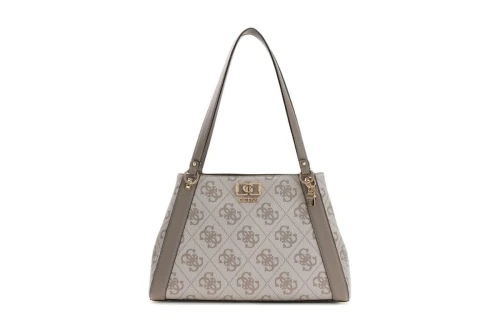 Guess Karnilla Logo Τσάντα Ώμου - Χειρός (OS990122 DARK TAUPE LOGO)