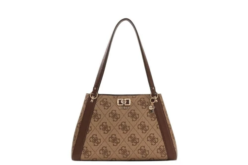 Guess Karnilla Logo Τσάντα Ώμου - Χειρός (OS990122 LATTE LOGO-BROWN)