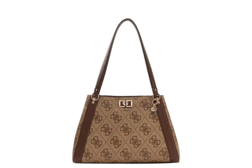 Guess Karnilla Logo Τσάντα Ώμου - Χειρός (OS990122 LATTE LOGO-BROWN)