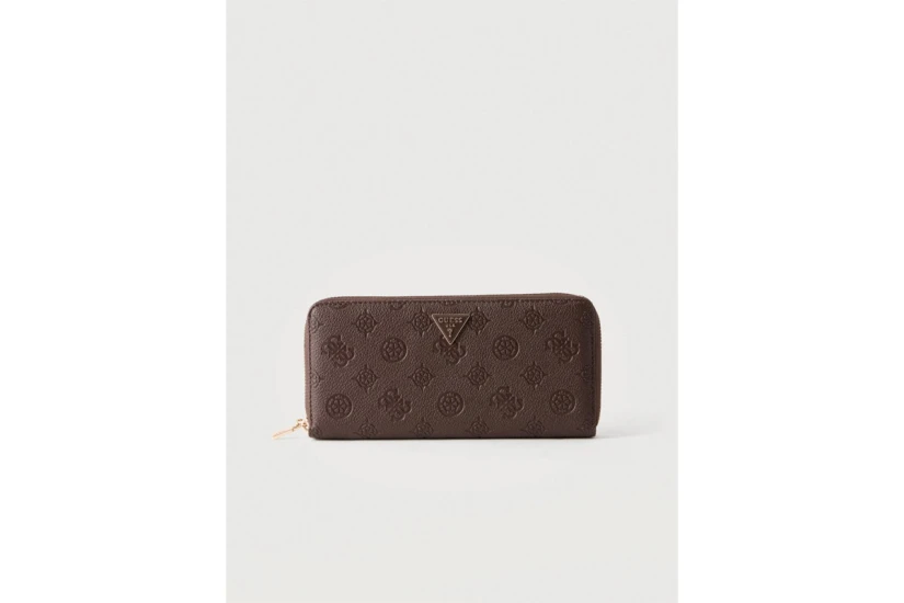 Guess Blake Slg Large Zip Around Πορτοφόλι (PD2222146 BROWN LOGO)