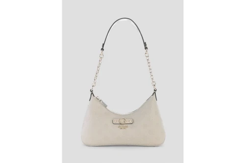 Guess Dita Logo Τσάντα Ώμου (PD760218 LIGHT TAUPE LOGO)