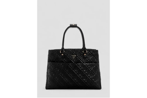 Guess Adelasia Embossed-4G Logo Τσάντα Tote (QL9658919 BLACK)