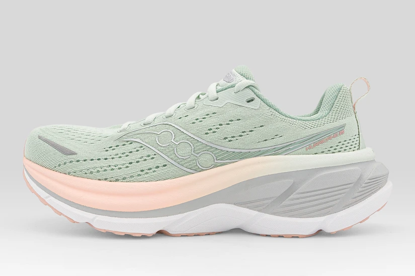 Saucony Hurricane 25 Αθλητικά Παπούτσια για Τρέξιμο Μέντα, Σομόν