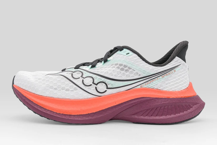 Saucony Endorphin Speed 5 Ανδρικά Αθλητικά Παπούτσια για Τρέξιμο Λευκά, Πορτοκαλί, Μπορντό, Μαύρα