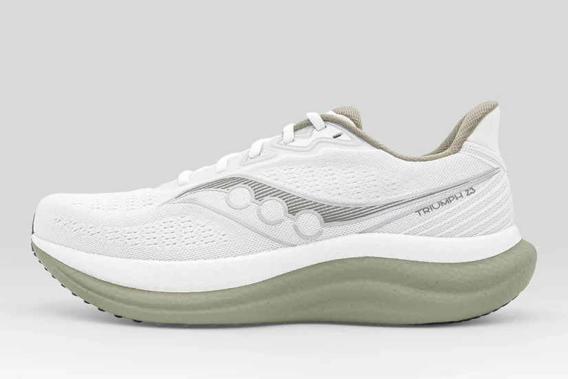 Saucony Triumph 23 Ανδρικά Αθλητικά Παπούτσια για Τρέξιμο Λευκά, Χακί