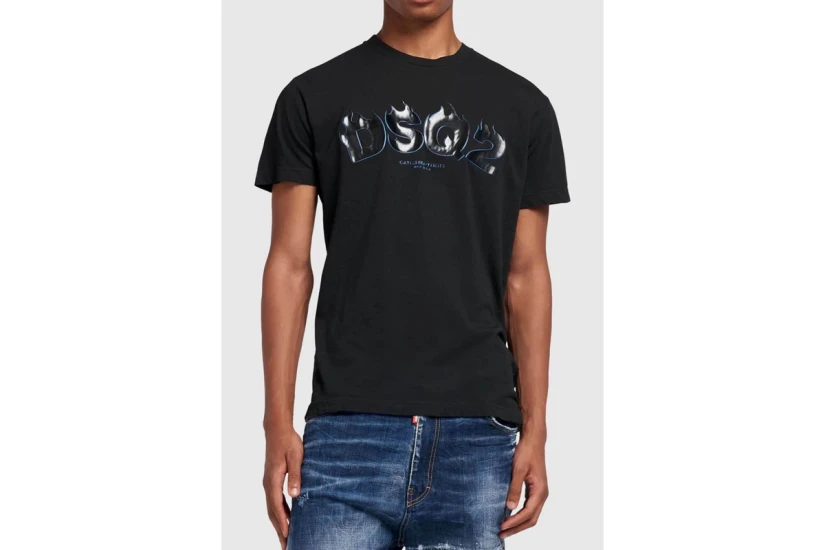 Dsquared2 Cigarette Fit Tee Ανδρικό Κοντομάνικο T-Shirt Μαύρο
