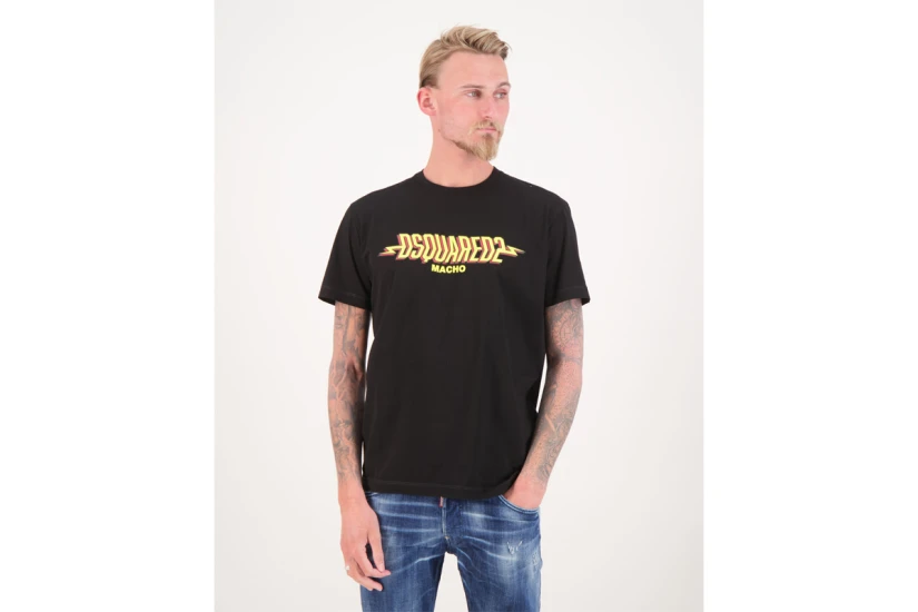 Dsquared2 Cool Fit Tee Ανδρικό Κοντομάνικο T-Shirt Μαύρο