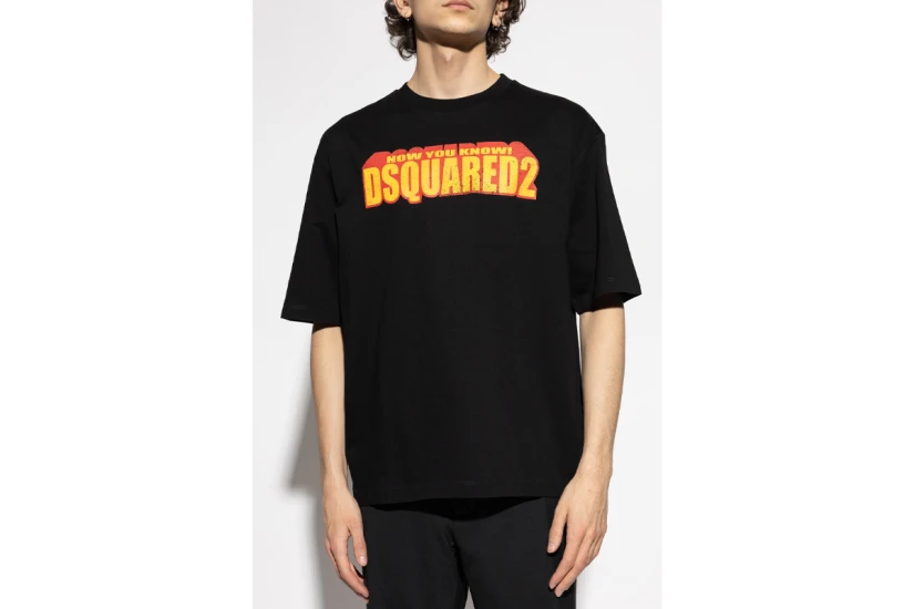 Dsquared2 Loose Fit Ανδρικό Κοντομάνικο T-Shirt Μαύρο