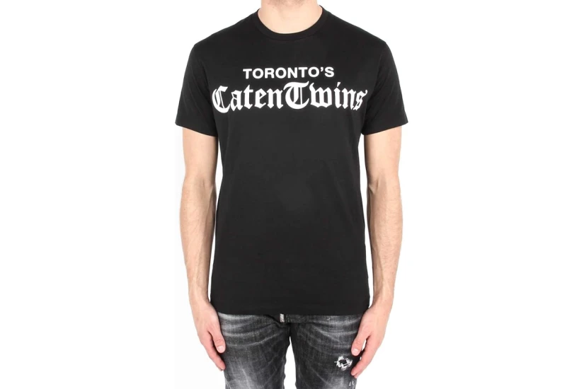 Dsquared2 Caten Twins Cool Ανδρικό Κοντομάνικο T-Shirt Μαύρο