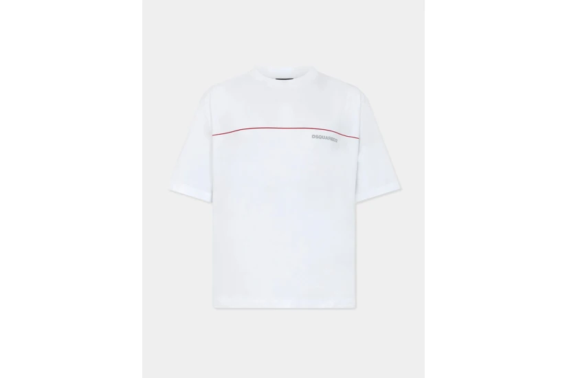 Dsquared2 Loose Fit Ανδρικό Κοντομάνικο T-Shirt Λευκό