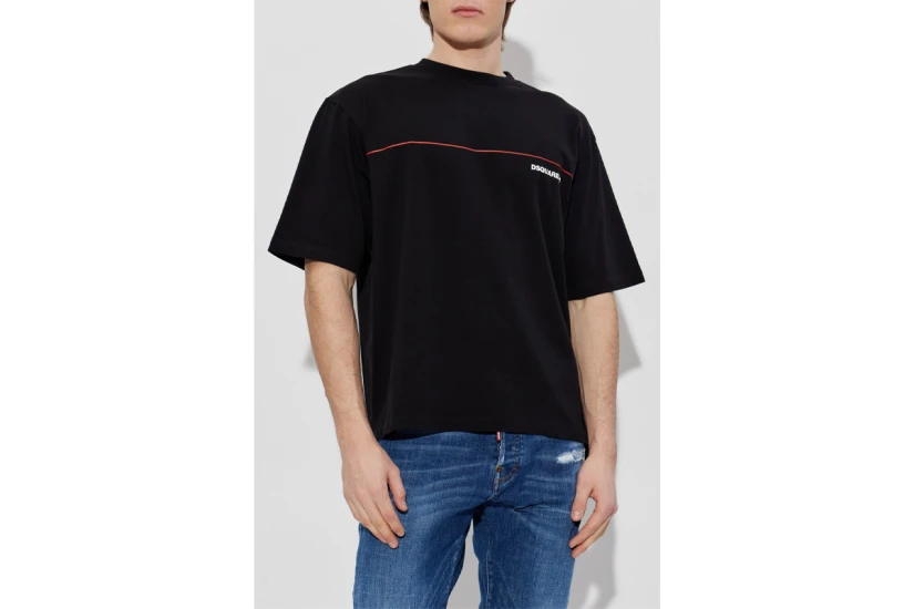 Dsquared2 Loose Fit Ανδρικό Κοντομάνικο T-Shirt Μαύρο