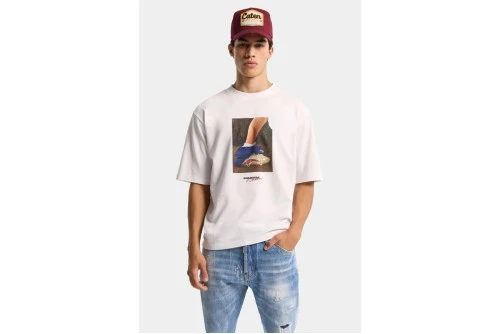 Dsquared2 X Felix Chesher Print T-Shirt Ανδρικό (S71GD1654 D20033 100)