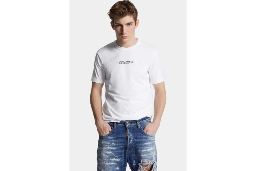 Dsquared2 Cool Fit Tee Ανδρικό Κοντομάνικο T-Shirt Λευκό