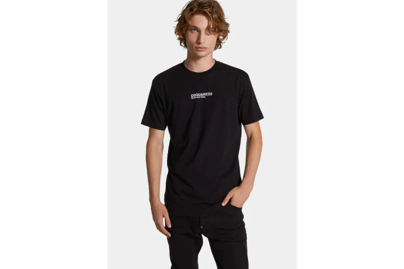 Dsquared2 Cool Fit Tee Ανδρικό Κοντομάνικο T-Shirt Μαύρο