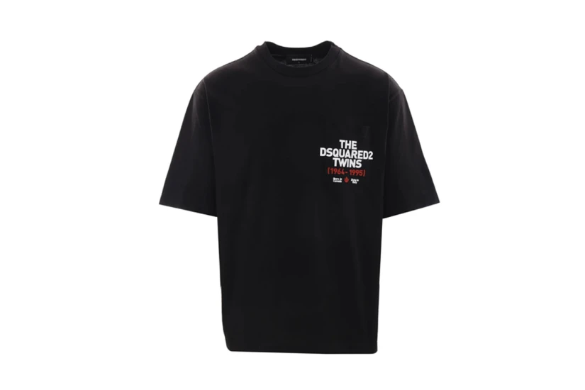 Dsquared2 Twins Ανδρικό Κοντομάνικο T-Shirt Μαύρο