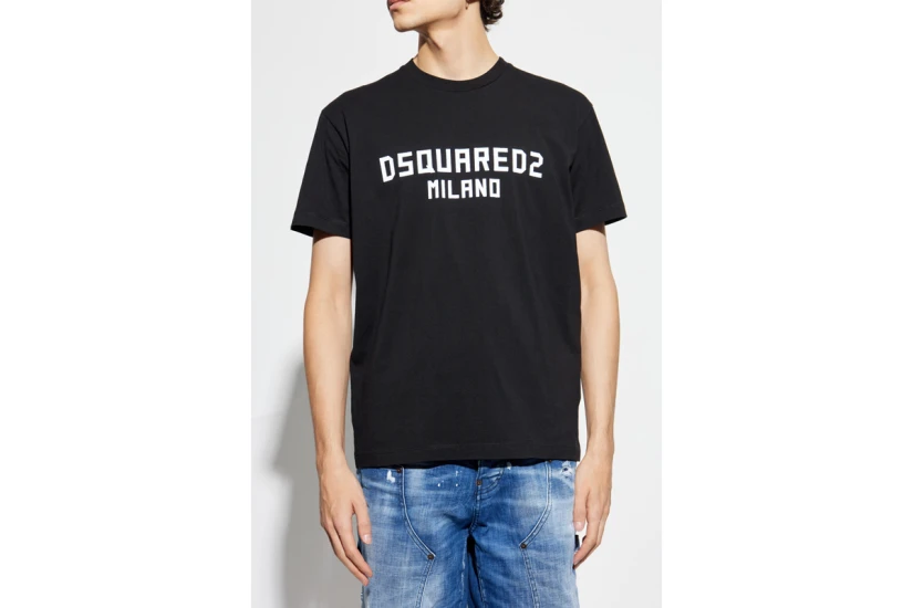 Dsquared2 Milano Cool Fit Ανδρικό Κοντομάνικο T-Shirt Μαύρο